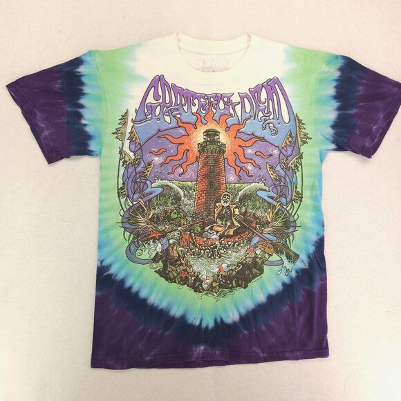 Grateful Dead Band Liquid Blue Short Sleeve Graphic T Shirt Mens Size S Blue - Picture 2 of 9